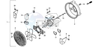 TRX300 FOURTRAX 300 drawing COOLING FAN