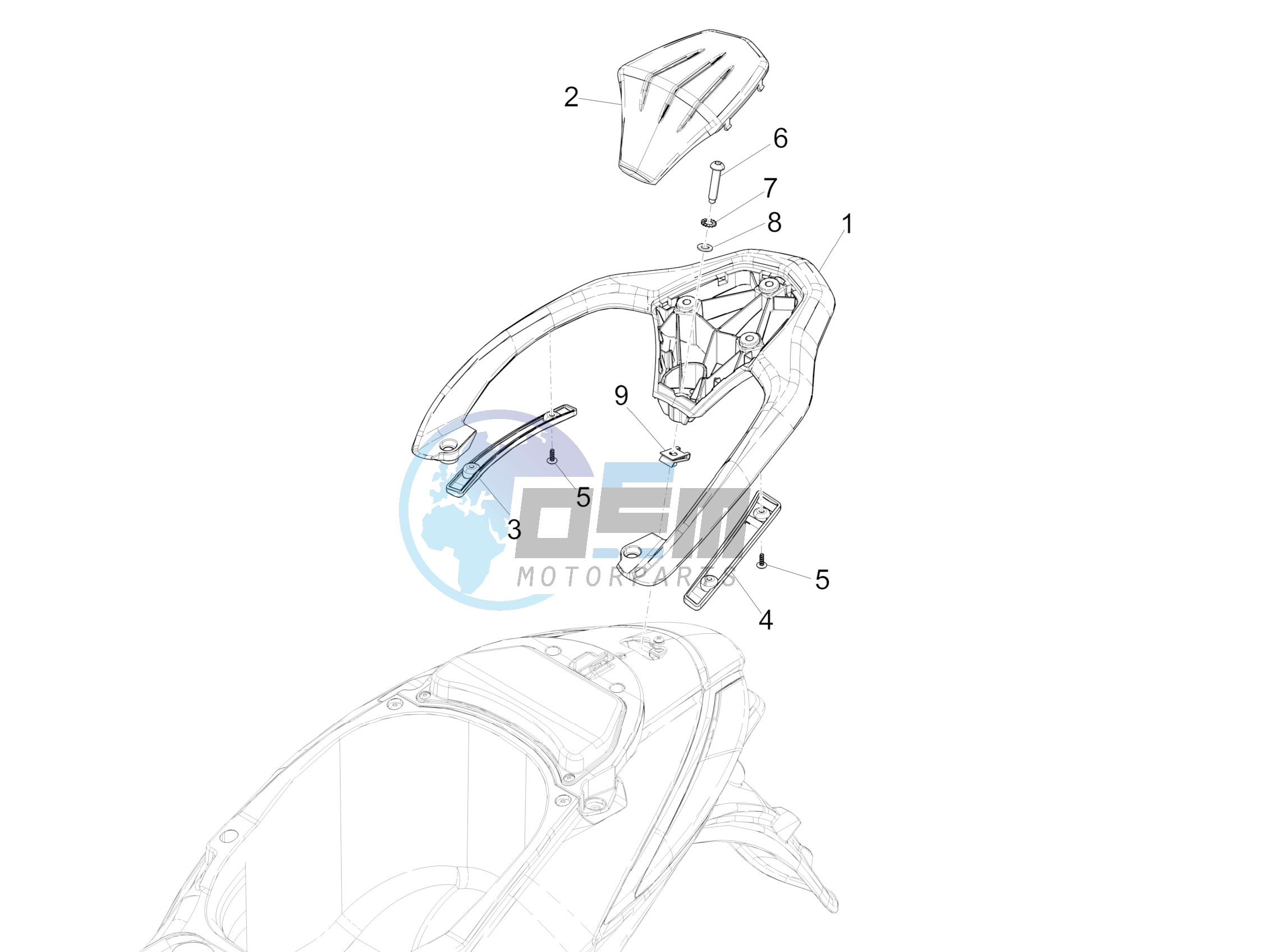 Rear luggage rack