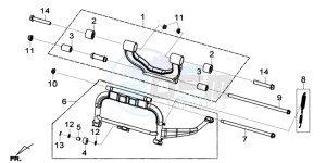 GTS 125I EURO4 SPORT L7 drawing CENTRAL STAND -SIDE STAND- KICKSTARTER PEDAL