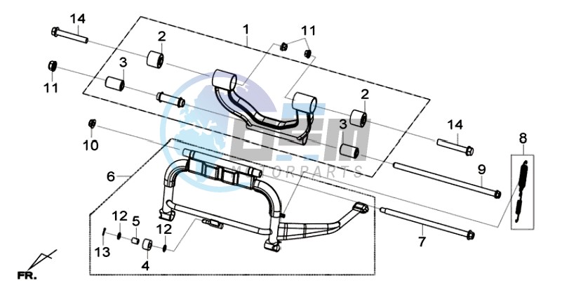 CENTRAL STAND -SIDE STAND- KICKSTARTER PEDAL