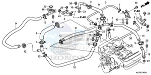 GL1800BG GOLDWING - F6B UK - (E) drawing WATER PIPE