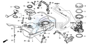 GL1800 drawing FUEL TANK