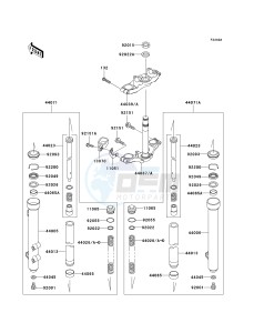 KX 65 A [KX65 MONSTER ENERGY] (A6F - A9FA) A9F drawing FRONT FORK-- A7F - A9FA- -