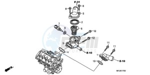 CBR600RA9 UK - (E / ABS) drawing THERMOSTAT