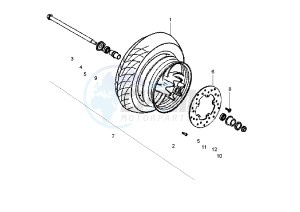 Fly 150 drawing Front wheel