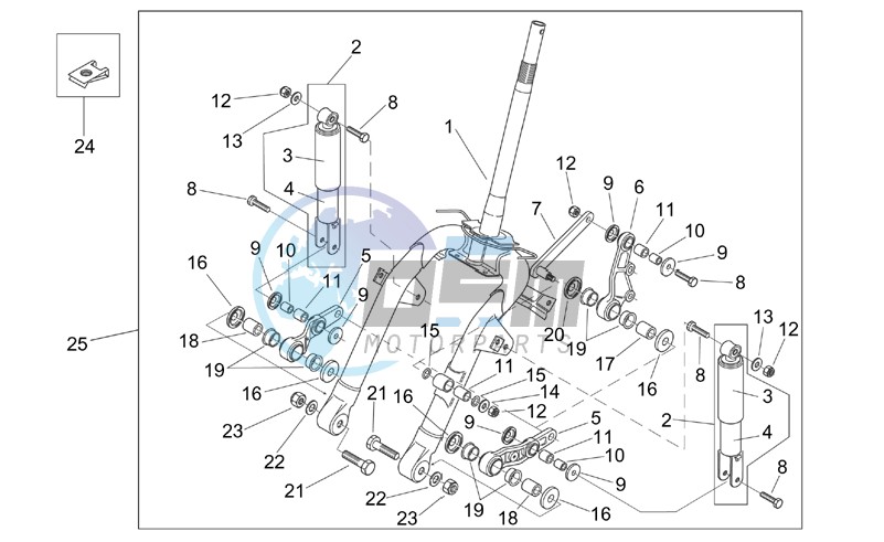 Front shock absorber