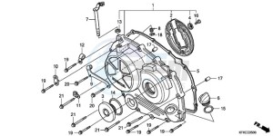 VTR2509 Europe Direct - (ED / LL) drawing RIGHT CRANKCASE COVER