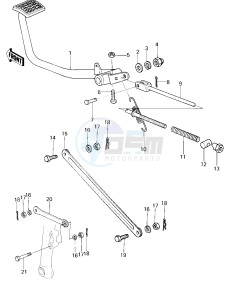 KZ 400 C (C1) drawing BRAKE PEDAL_TORQUE LINK