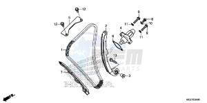 CB500XE CB500X ABS UK - (E) drawing CAM CHAIN/ TENSIONER