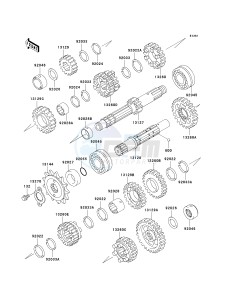 EX 500 D [NINJA 500R] (D6F-D9F) D8F drawing TRANSMISSION