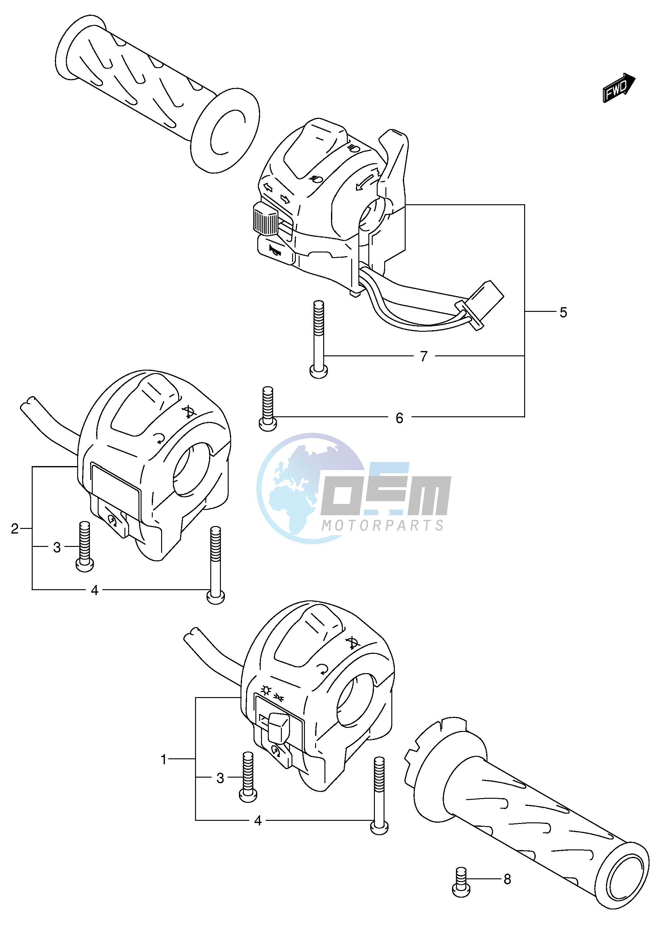 HANDLE SWITCH (MODEL K1 K2)