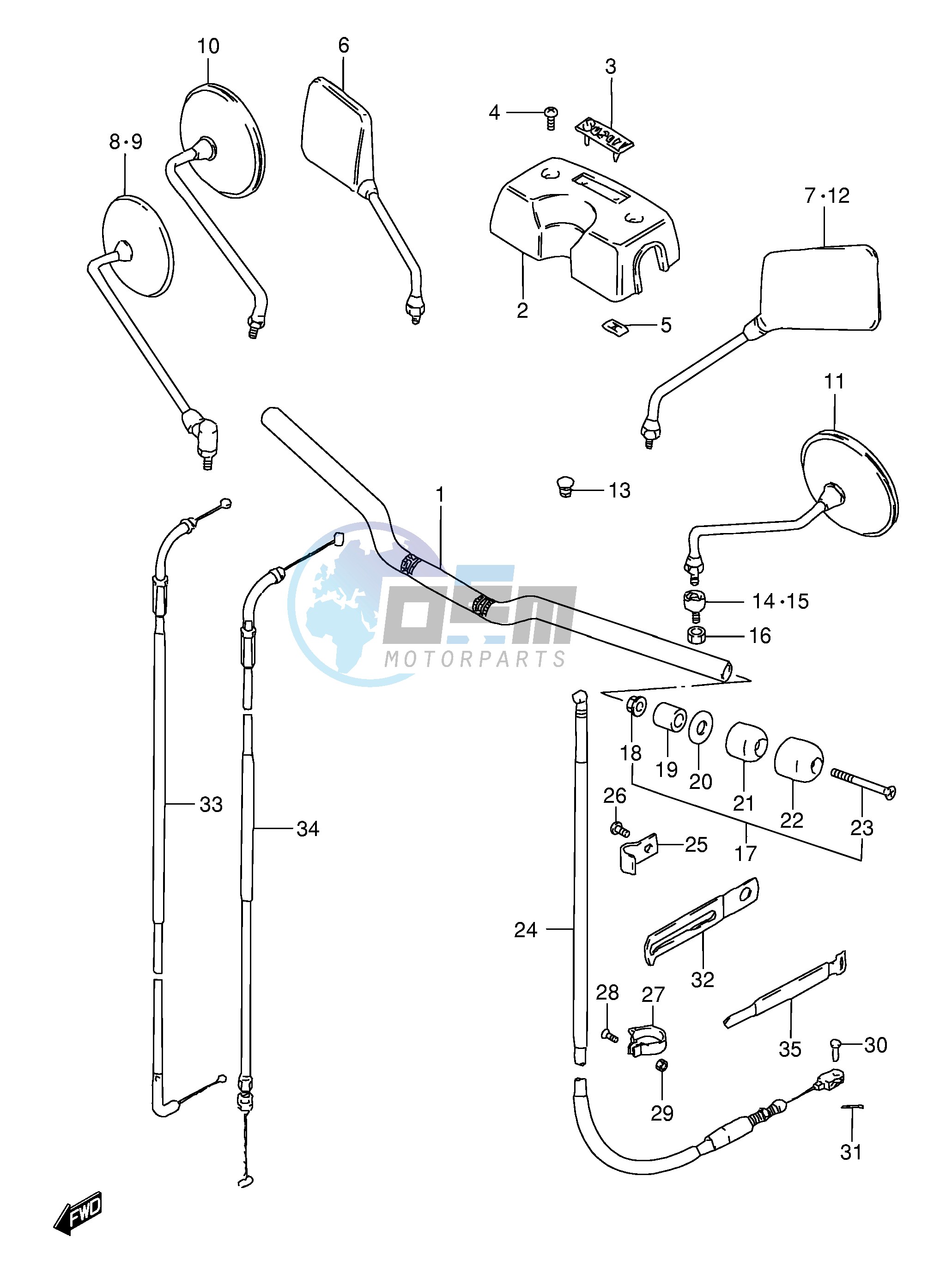 HANDLEBAR - FRONT CABLE