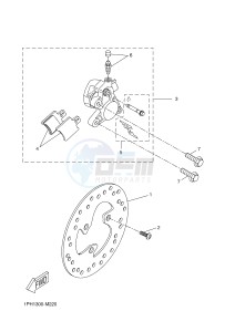 NS50F NITRO 4T (1GB4) drawing FRONT BRAKE CALIPER