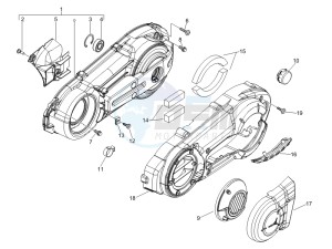 MP3 500 Tourer (USA) USA drawing Crankcase cover - Crankcase cooling