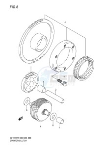 DL1000 (E3-E28) V-Strom drawing STARTER CLUTCH