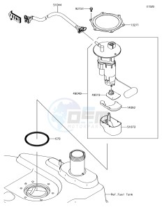 BRUTE FORCE 750 4x4i EPS KVF750HJF EU drawing Fuel Pump