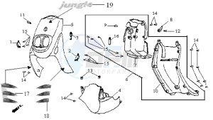 JUNGLE - drawing FR PLATE / FRONT FENDER