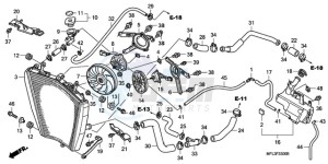 CBR1000RA9 France - (F / ABS CMF MME) drawing RADIATOR