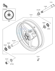 NINJA ZX-10R ZX1000SHFA XX (EU ME A(FRICA) drawing Front Hub