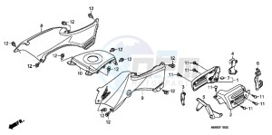 TRX250TEB drawing BODY COVER