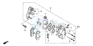 SES150 125 drawing FRONT BRAKE CALIPER