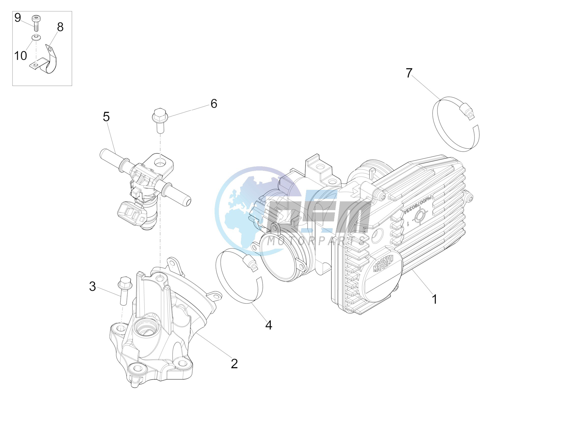 Throttle body - Injector - Induction joint