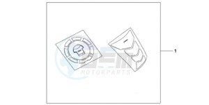 CBR600RR9 France - (F / CMF MME SPC) drawing TANKPAD / FUEL LID COVER