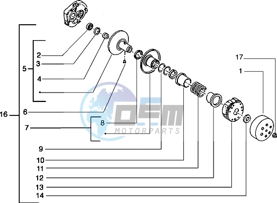 Driven pulley