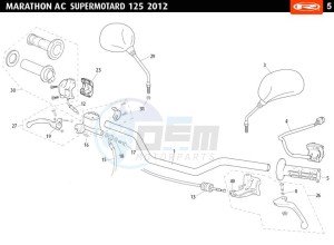 MARATHON-125-AC-SM-BLACK drawing HANDLEBAR - CONTROLS