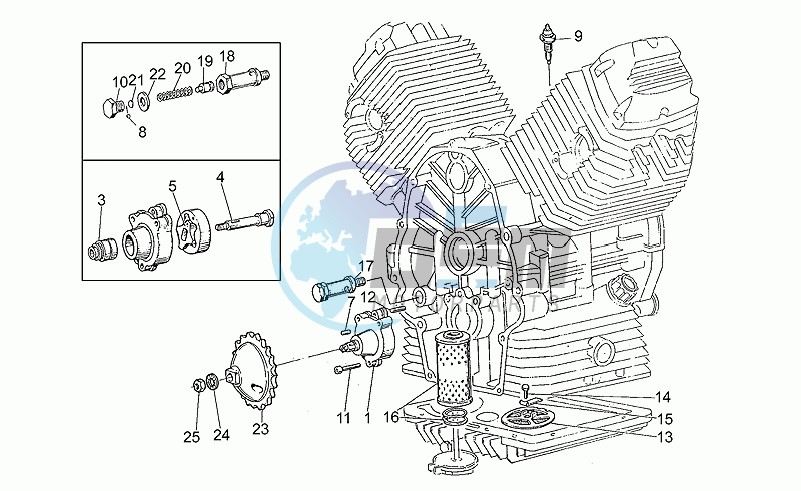 Oil pump-filter