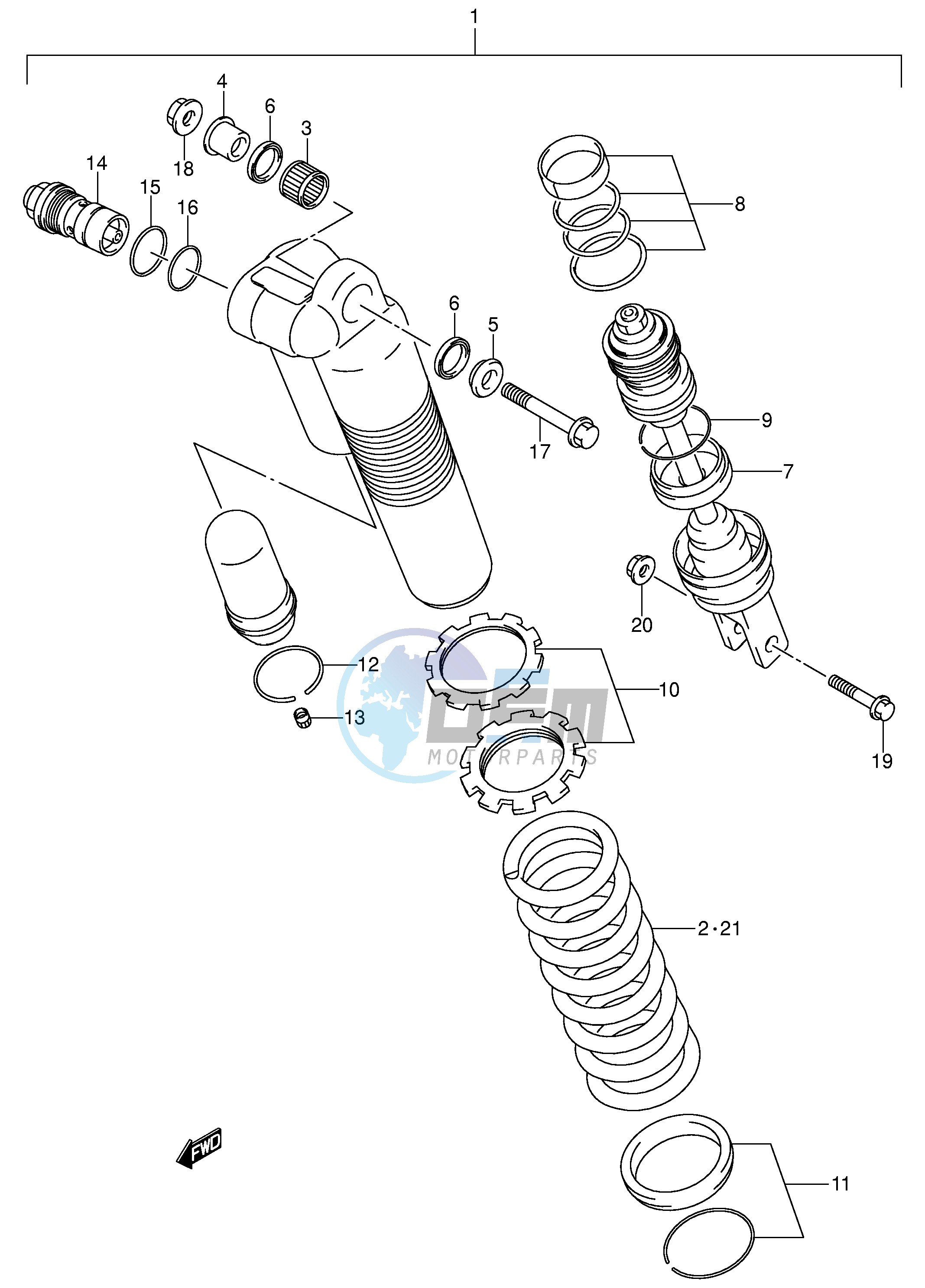 REAR SHOCK ABSORBER (MODEL K1 K2)