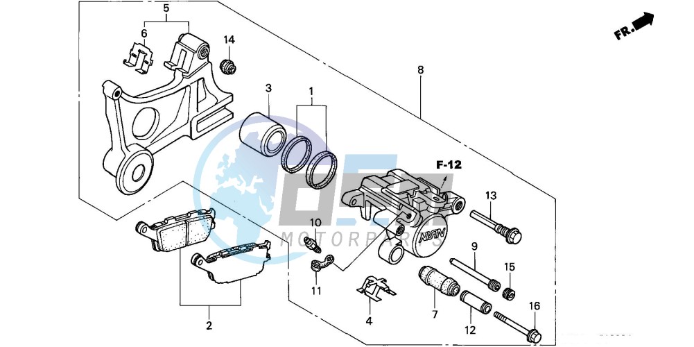 REAR BRAKE CALIPER