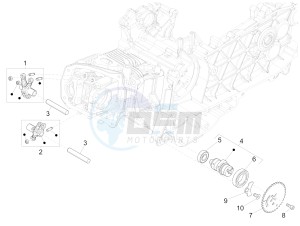 Primavera 150 4T 3V iGET (APAC) (AU, CN, EX, RI, TN) drawing Rocking levers support unit