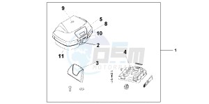 NT700VAB drawing KIT TOP BOX 45L