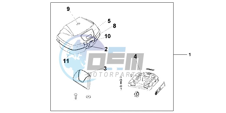 KIT TOP BOX 45L