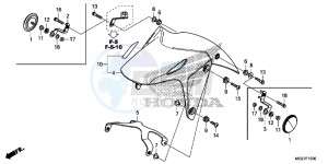 CB500XAF CB500X UK - (E) drawing FRONT FENDER