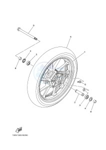 MT07A MT-07 ABS 700 (1XB6 1XB8) drawing FRONT WHEEL