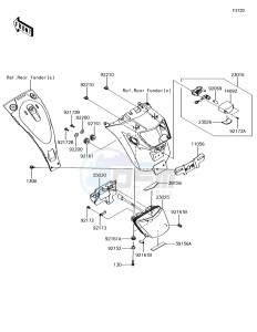 VULCAN S ABS EN650DHF XX (EU ME A(FRICA) drawing Taillight(s)