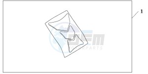 CBR600F4 drawing TANK PAD HRC LOGO