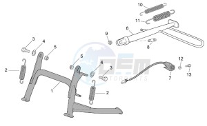 Scarabeo 500 drawing Central stand