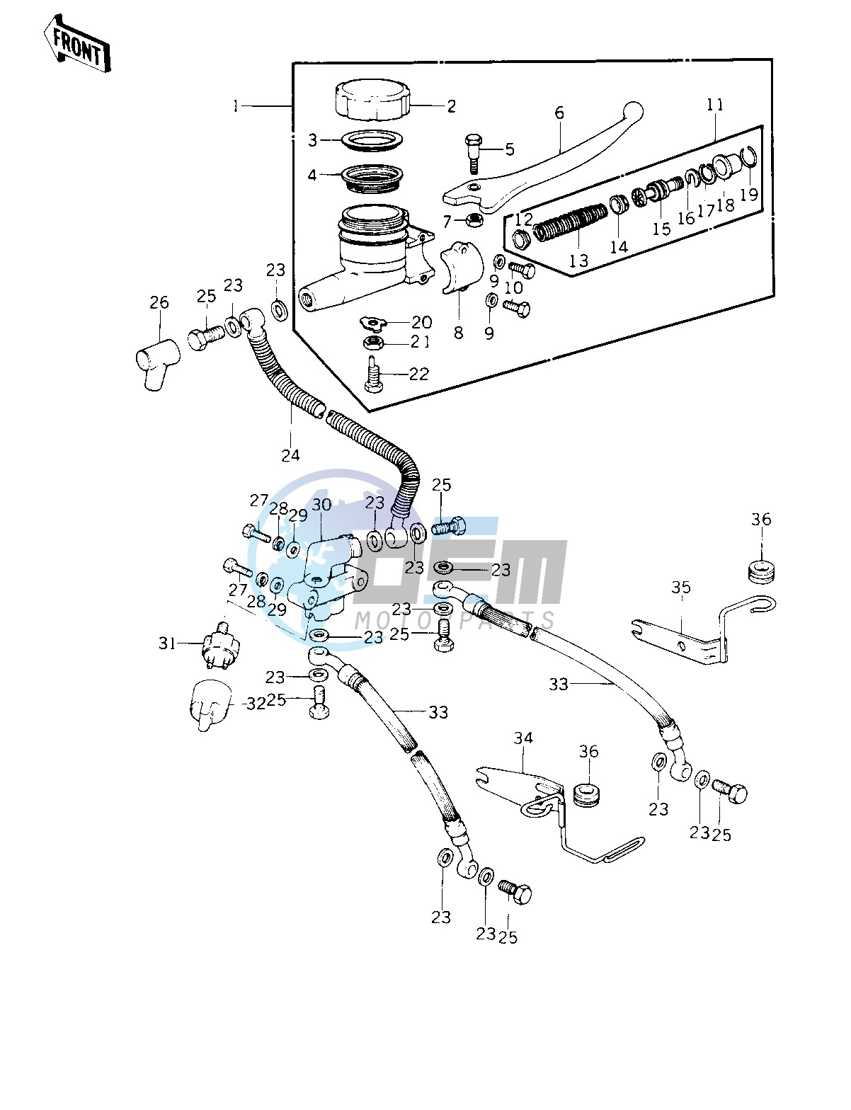 FRONT MASTER CYLINDER -- KZ1000-B1- -