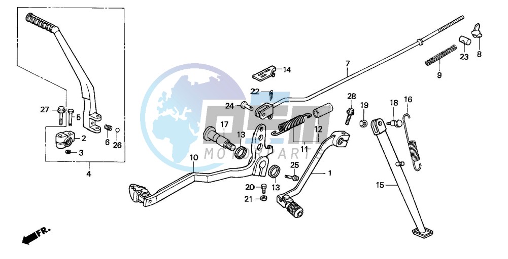 PEDAL/KICK STARTER ARM