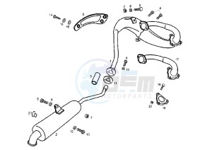 SENDA R X-TREM - 50 cc drawing SILENCER