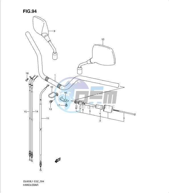 HANDLEBAR (DL650L1 E19)