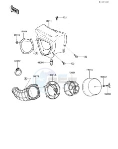 KX 125 E [KX125] (E1) [KX125] drawing AIR CLEANER