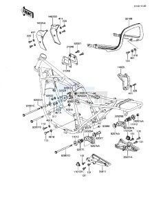 KZ 1100 L [LTD SHAFT] (L1) [LTD SHAFT] drawing FRAME FITTINGS