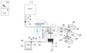 Tuono V4 1100 RR (EMEA, APAC) (AU, EU, HK, IS, JP, NZ, RC, S, T, VN) drawing Fuel vapour recover system