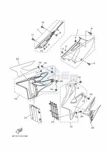 YZ250X (BF1H) drawing SIDE COVER