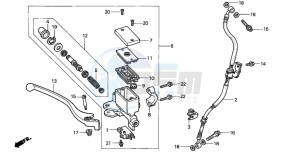 VT125C drawing FR. BRAKE MASTER CYLINDER