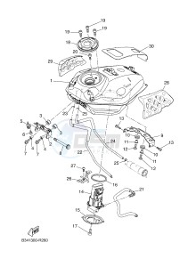 MTM690 XSR700 (B34A B34A B34A B34A B34A) drawing FUEL TANK